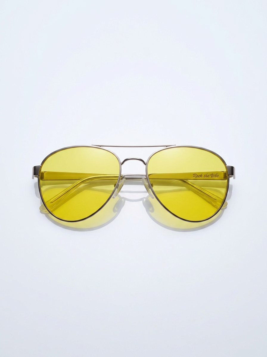 Lisbon Lellow Aviator Sunglasses