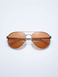 Amsterdam Orange Aviator Sunglasses
