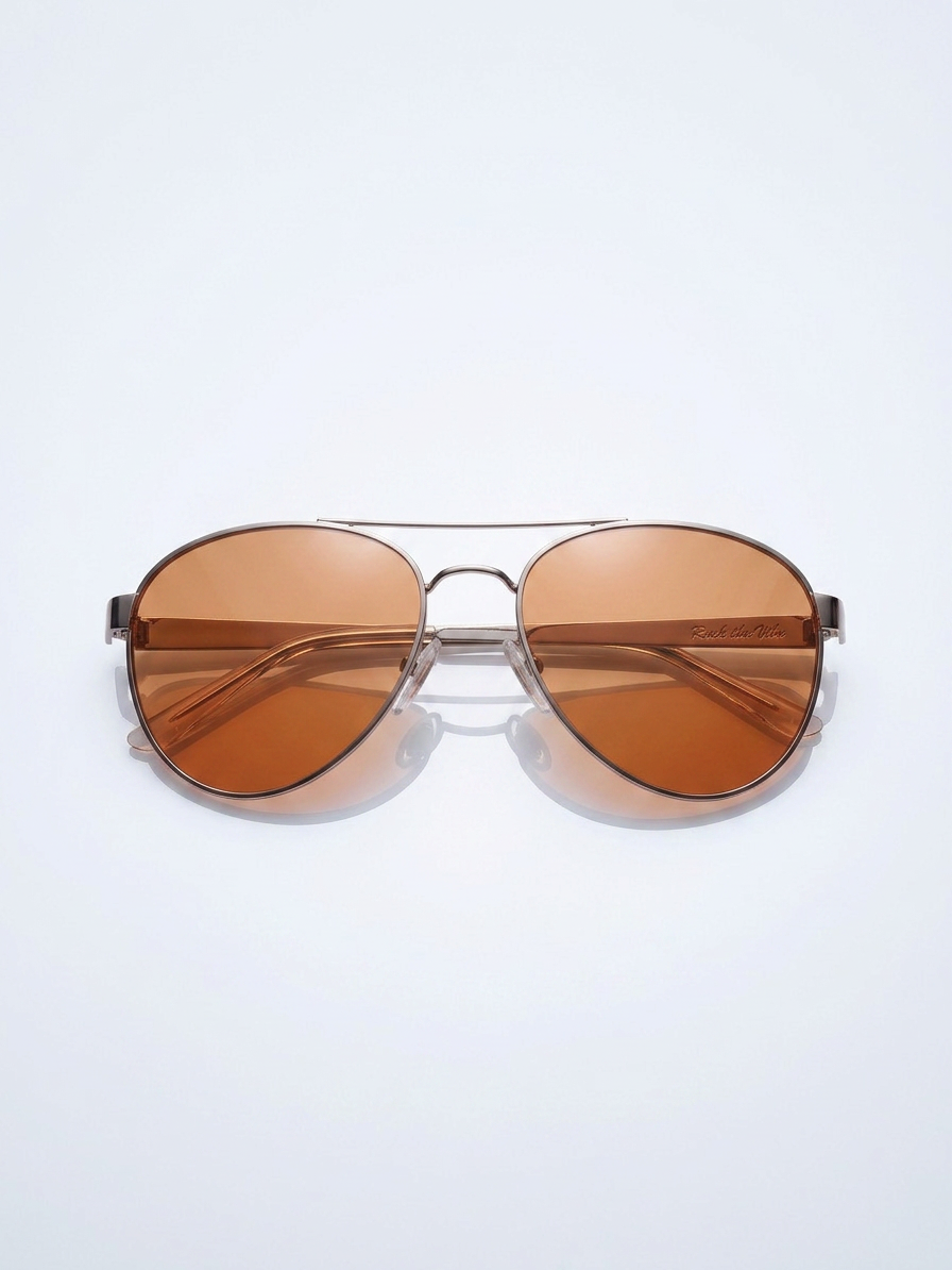 Amsterdam Orange Aviator Sunglasses
